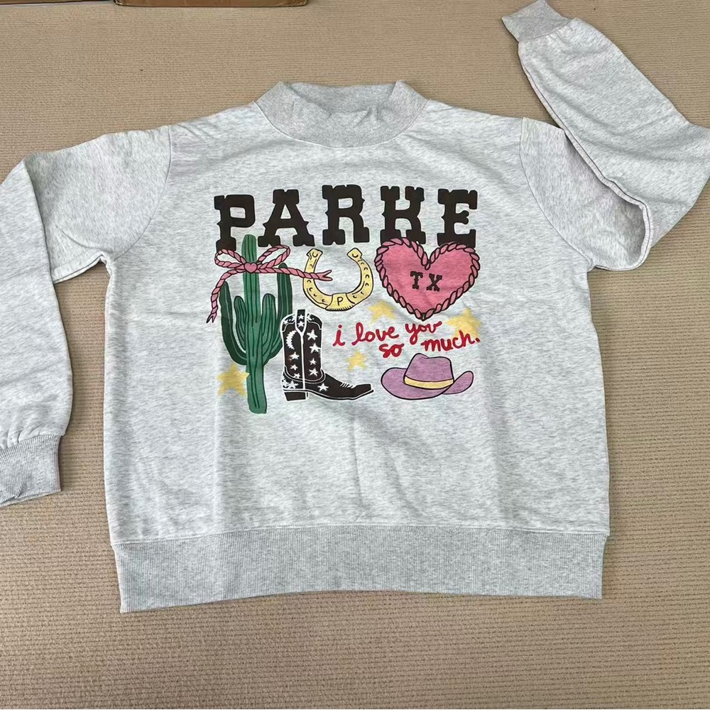 Parke Gray Graphic Sweatshirt - 'I Love You So Much'